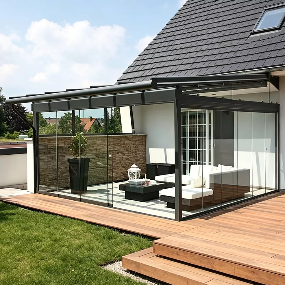 Ceannbhrat Sunshade Alloy Alúmanam Do Seomra na Gréine